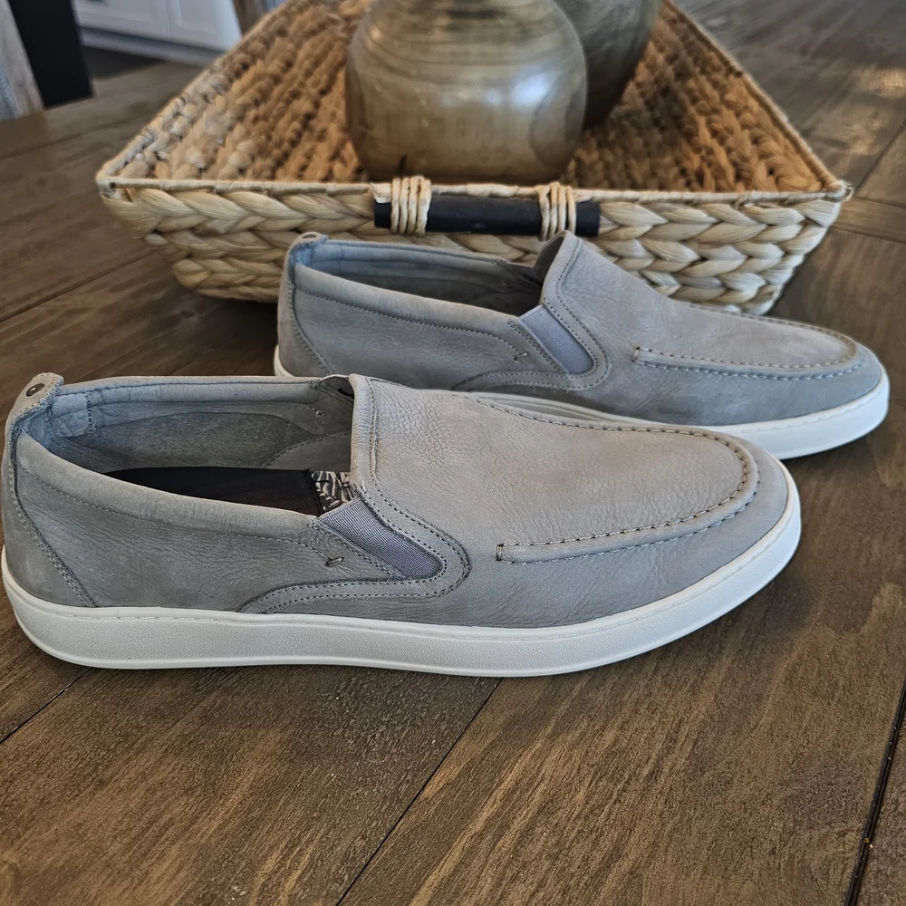 SECTION-X Men's Gray Classy Slip-On Loafers Boat Shoes Size 12 NWOB